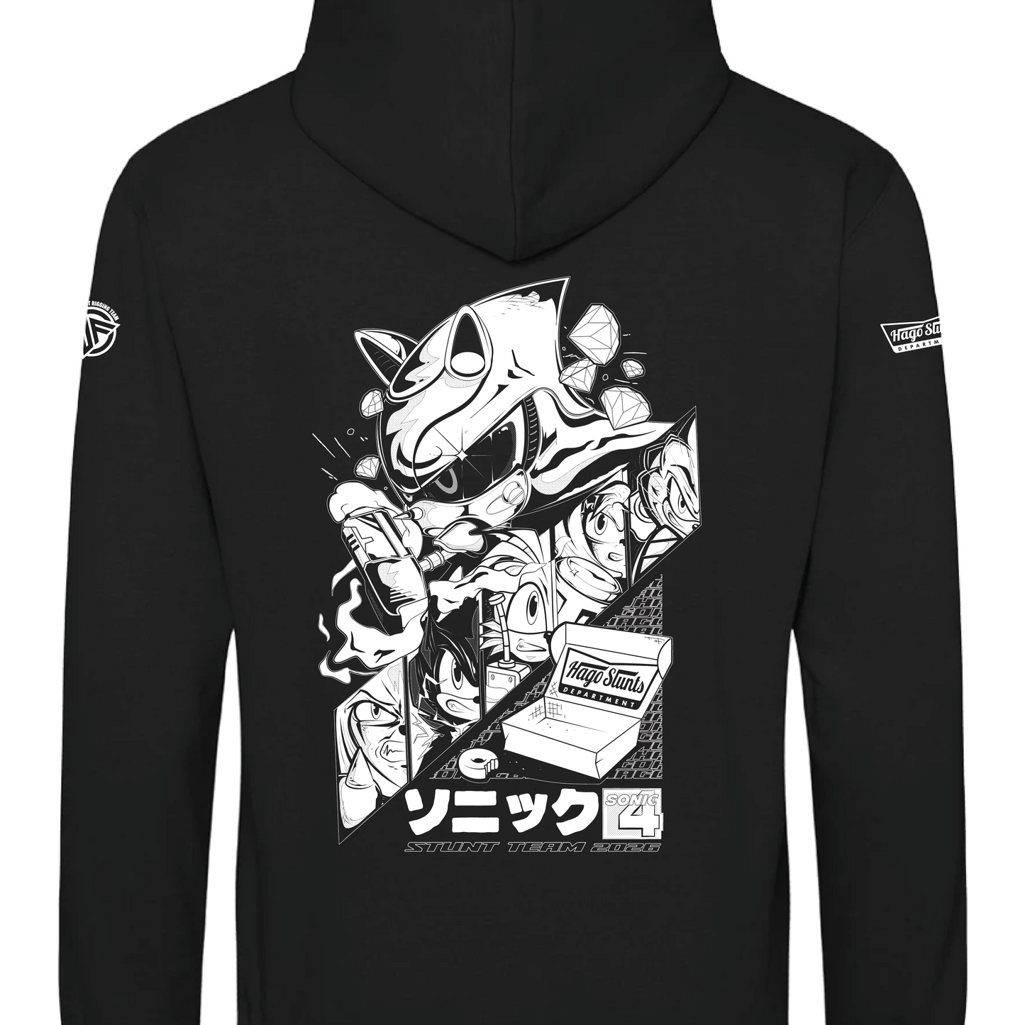Hago Stunt Team Adult Hoodie (Black)